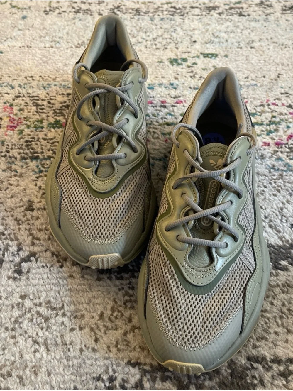 Adidas ozweego - Men's Olive Green Mesh & high quality Athletic Sneakers